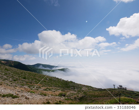 從Nasu茶sou登山中間的雲彩方式往山頂駐地2017年8月3日 從Nasu茶sou登山中間的雲彩方式往山頂駐地2017年8月3日 33188046