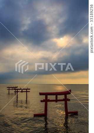 Dawn of the sea torii Saga prefecture Tara-cho Dawn of the sea torii Saga prefecture Tara-cho 33189256