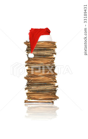 Heap of papers, christmas gift 33189431