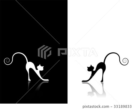 Black cat silhouette for your design Black cat silhouette for your design 33189833