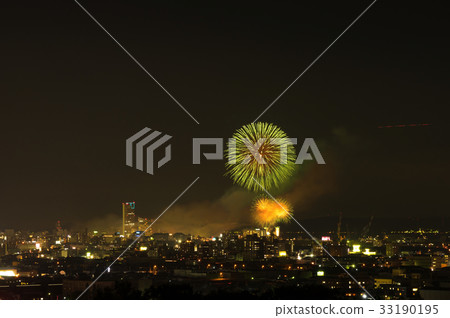 Takamatsu cityscape Fireworks of 2017 Takamatsu Festival (with image synthesis processing) Takamatsu cityscape Fireworks of 2017 Takamatsu Festival (with image synthesis processing) 33190195