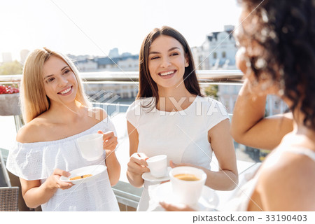 Joyful happy women laughing 33190403