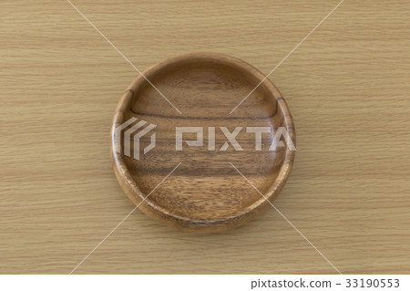 Wooden table and dishes Wooden table and dishes 33190553
