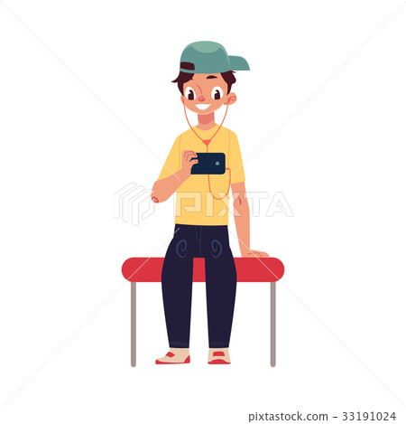 Boy, schoolboy, teenager travelling by subway 33191024