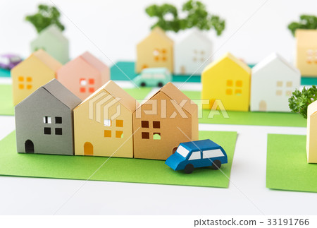 Green Town Community Town Residential Area Real Estate Road Paper Craft Green Town Community Town Residential Area Real Estate Road Paper Craft 33191766