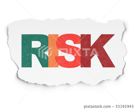 Finance concept: Risk on Torn Paper background 33191943