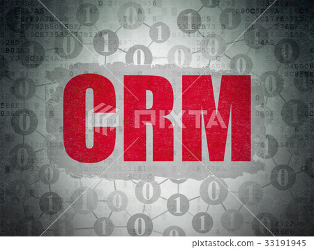 Finance concept: CRM on Digital Data Paper 33191945
