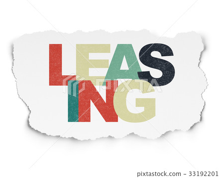 Finance concept: Leasing on Torn Paper background 33192201