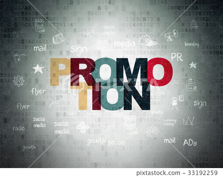 Advertising concept: Promotion on Digital Data 33192259