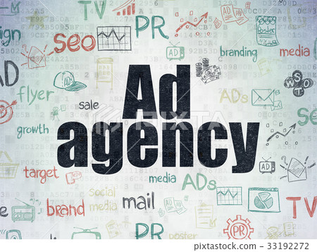 Marketing concept: Ad Agency on Digital Data Paper 33192272