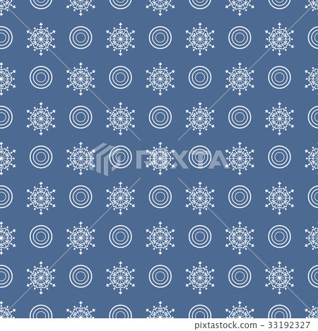 Winter seamless pattern with snowflakes, circles 33192327