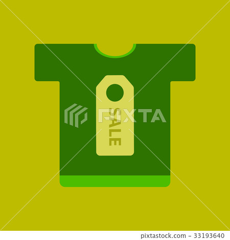 Flat icon of sale T-shirt Flat icon of sale T-shirt 33193640