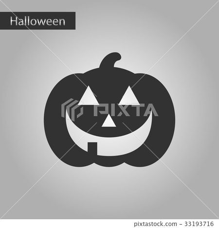 black and white style icon halloween pumpkin 33193716