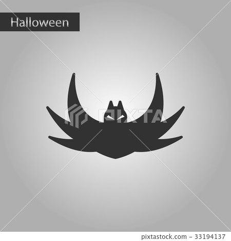 black and white style icon halloween bat 33194137