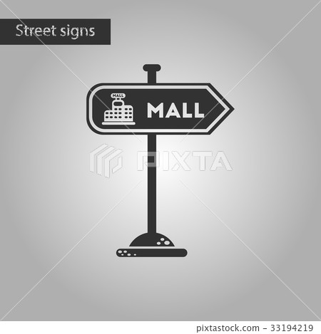 black and white style icon mall sign black and white style icon mall sign 33194219