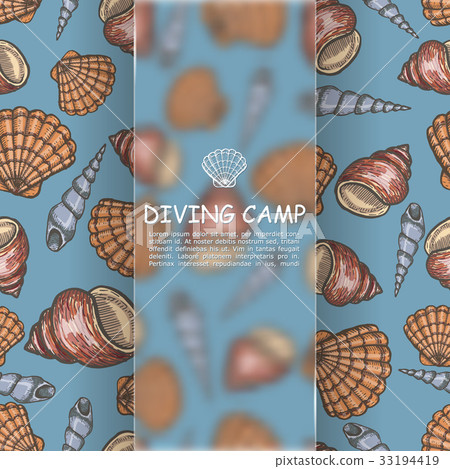 Naval hand drawing vector presentation template. 33194419