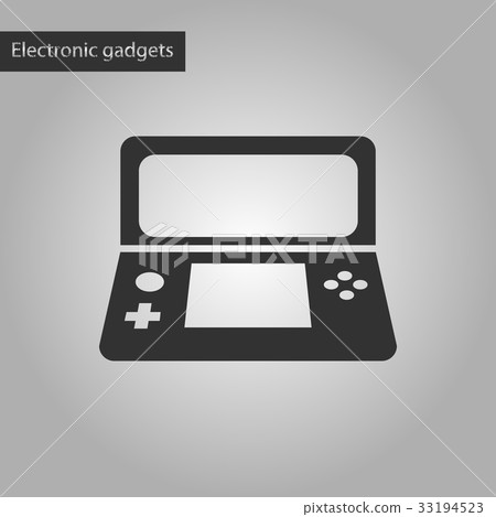 black and white style icon game console - Stock Illustration [33194523 ...