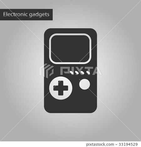 black and white style icon game console - Stock Illustration [33194529 ...