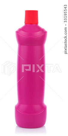 Plastic Pink Bottle on white background Plastic Pink Bottle on white background 33195543
