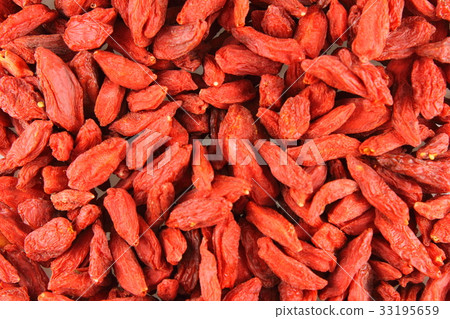 dried goji berries closeup food background texture 33195659