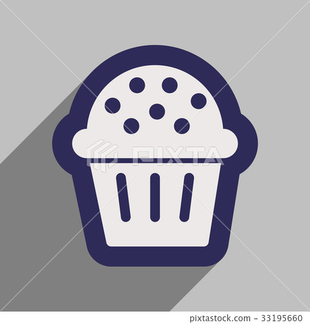 flat icon with long shadow celebratory cake 33195660