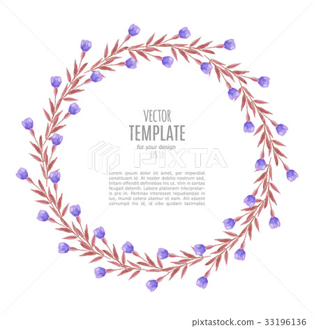Watercolor wedding invitation design with flower Watercolor wedding invitation design with flower 33196136