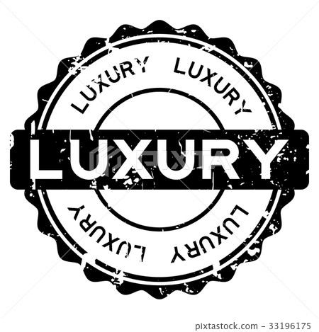 Grunge black luxury round rubber seal stamp 33196175