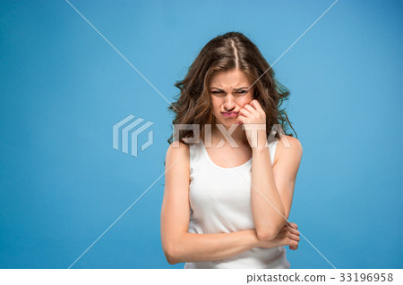 The portrait of disgusted woman 33196958