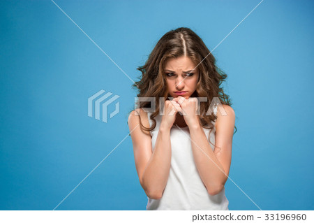 The portrait of disgusted woman 33196960