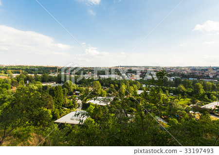 aerial view of prague taken from the prague zoo aerial view of prague taken from the prague zoo 33197493