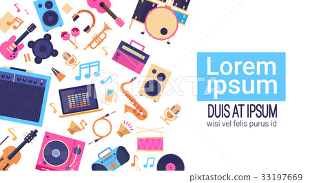 Music Instruments And Equipment Electronics Icons 33197669