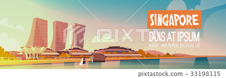 Singapore City View Skyscraper Background Skyline 33198115