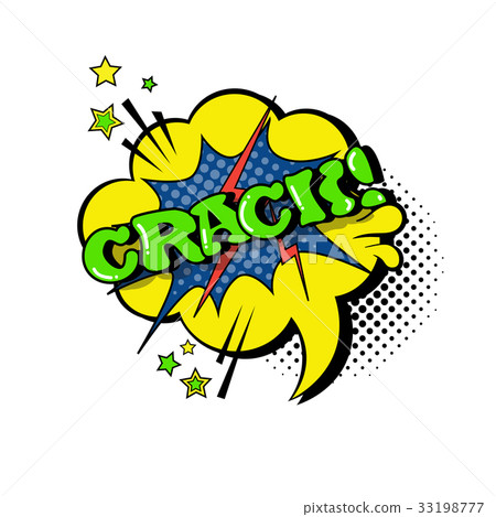 Comic Speech Chat Bubble Pop Art Style Crack 33198777