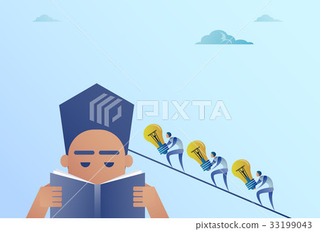 Business People Holding Light Bulbs Walking To 33199043