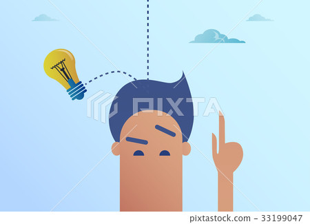 Light Bulb Falling On Business Man Head New Idea Light Bulb Falling On Business Man Head New Idea 33199047