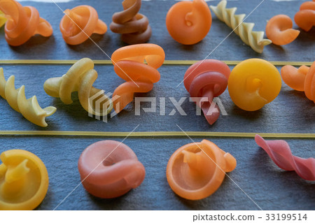 closeup shot of various shapes of pasta closeup shot of various shapes of pasta 33199514