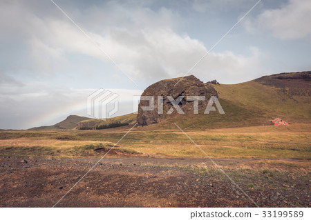 South Icelandic landscape with rainbow South Icelandic landscape with rainbow 33199589