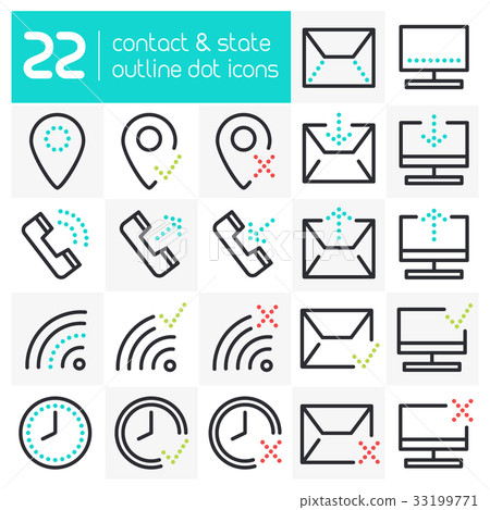 Contact Line Icons 33199771