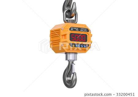 Industrial crane scale, 3D rendering Industrial crane scale, 3D rendering 33200451