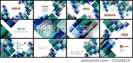 Business presentation geometric template 33200824