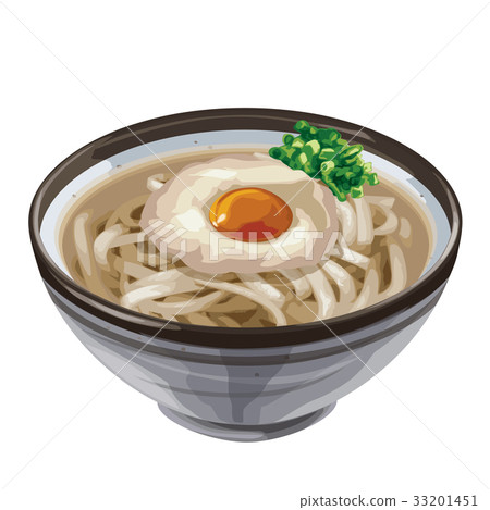 Tsukimi Udon Stock Illustration