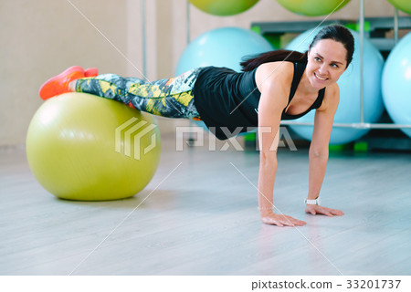 Sports woman wringing out 33201737