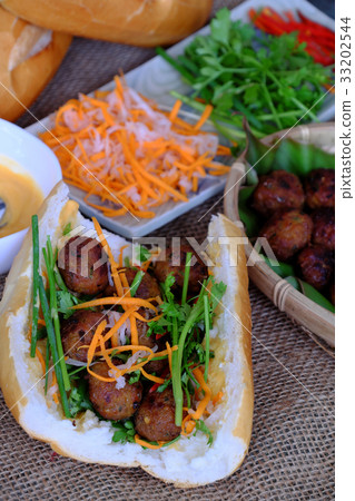 Vietnamese street food, banh mi thit nuong Vietnamese street food, banh mi thit nuong 33202544