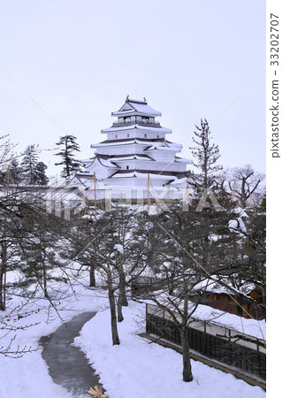 冬天的敦賀城(會津若松市) 冬天的敦賀城(會津若松市) 33202707