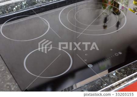 built in cooktop with ceramic in kitchen interior 33203155