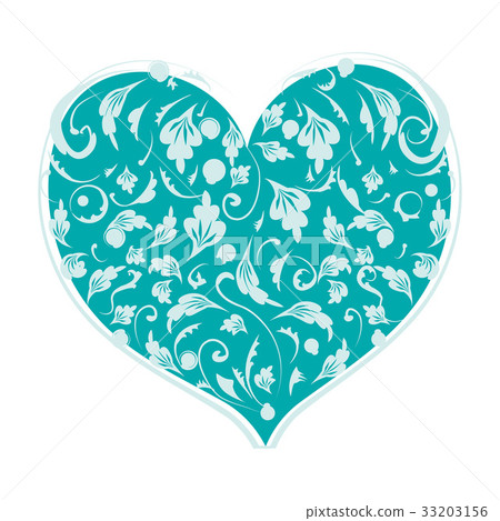 Floral heart shape for your design Floral heart shape for your design 33203156