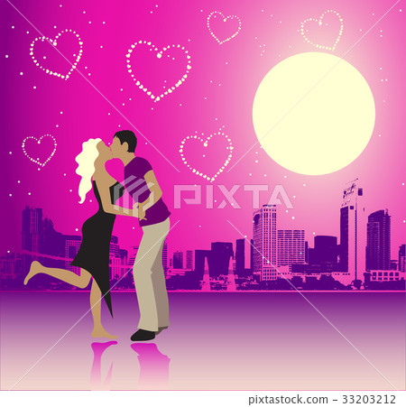 Valentine day, urban scene, couple 33203212