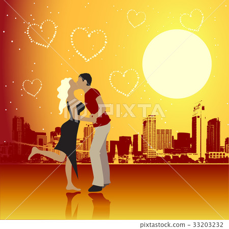 Valentine day, urban scene, couple Valentine day, urban scene, couple 33203232
