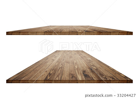 Empty wooden table with clipping path Empty wooden table with clipping path 33204427