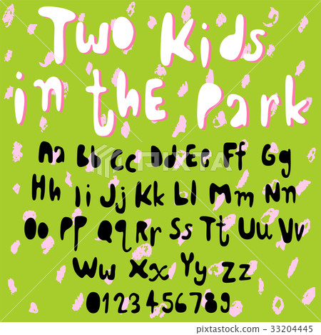 hand drawn doodle font set hand drawn doodle font set 33204445